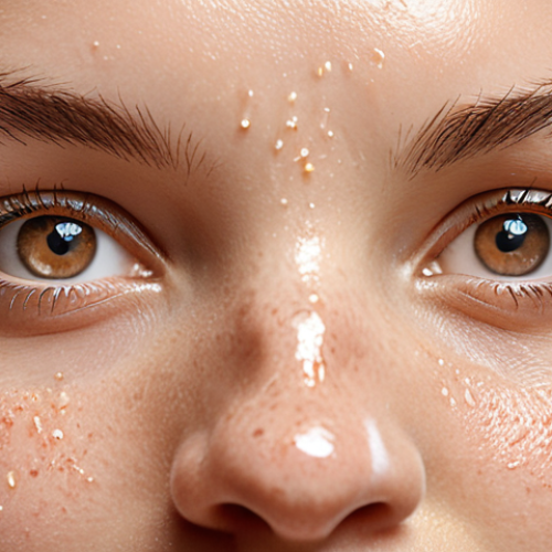 Home 15 **
Close-up of healthy, radiant skin showcasing a balanced microbiome. Gentle light illuminating the skin's texture, emphasizing the role of probiotics in strengthening the skin barrier. Include subtle details suggesting hydration and reduced inflammation. Focus on natural, healthy skin tones, characteristic of German beauty ideals.
**
