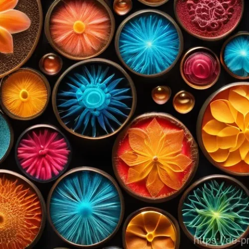 Home 23 프로바이오틱 스킨케어의 마케팅 전략 - **Prompt:** "A vibrant, hyper-realistic macro shot depicting healthy human skin as a thriving, micro...