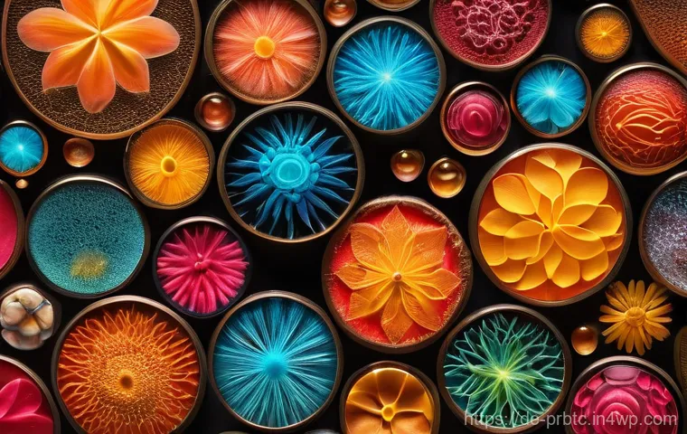 프로바이오틱 스킨케어의 마케팅 전략 - **Prompt:** "A vibrant, hyper-realistic macro shot depicting healthy human skin as a thriving, micro...