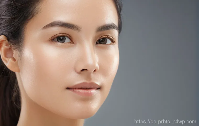 프로바이오틱 스킨케어의 트렌드와 전망 - **Prompt for "The Invisible Helpers: Strong Skin Barrier"**
    A serene, close-up portrait of a div...