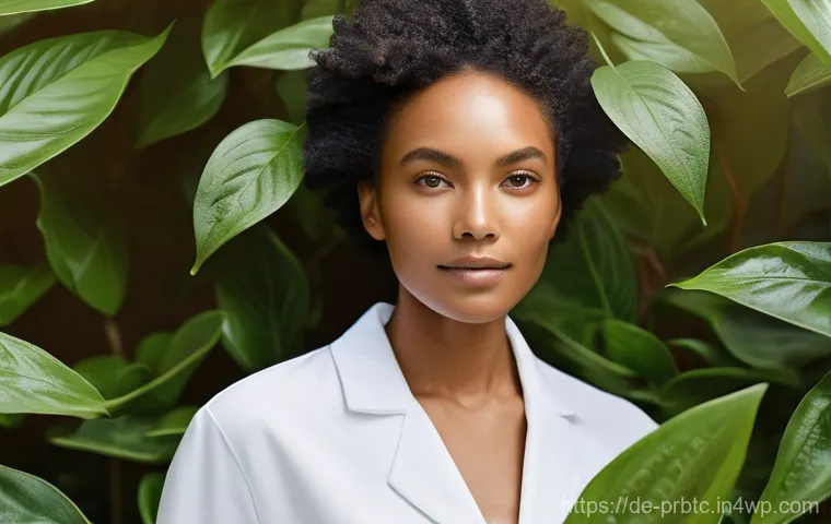 프로바이오틱 스킨케어와 피부 지속 가능성 - **Prompt:** "A candid, well-lit photograph of a person (gender-neutral, perhaps a woman or man) gent...