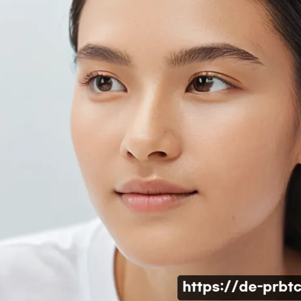 프로바이오틱 스킨케어의 경제적 측면 - **Prompt 1: The Balanced and Serene Complexion**
A close-up portrait of a young adult, gender-ne...