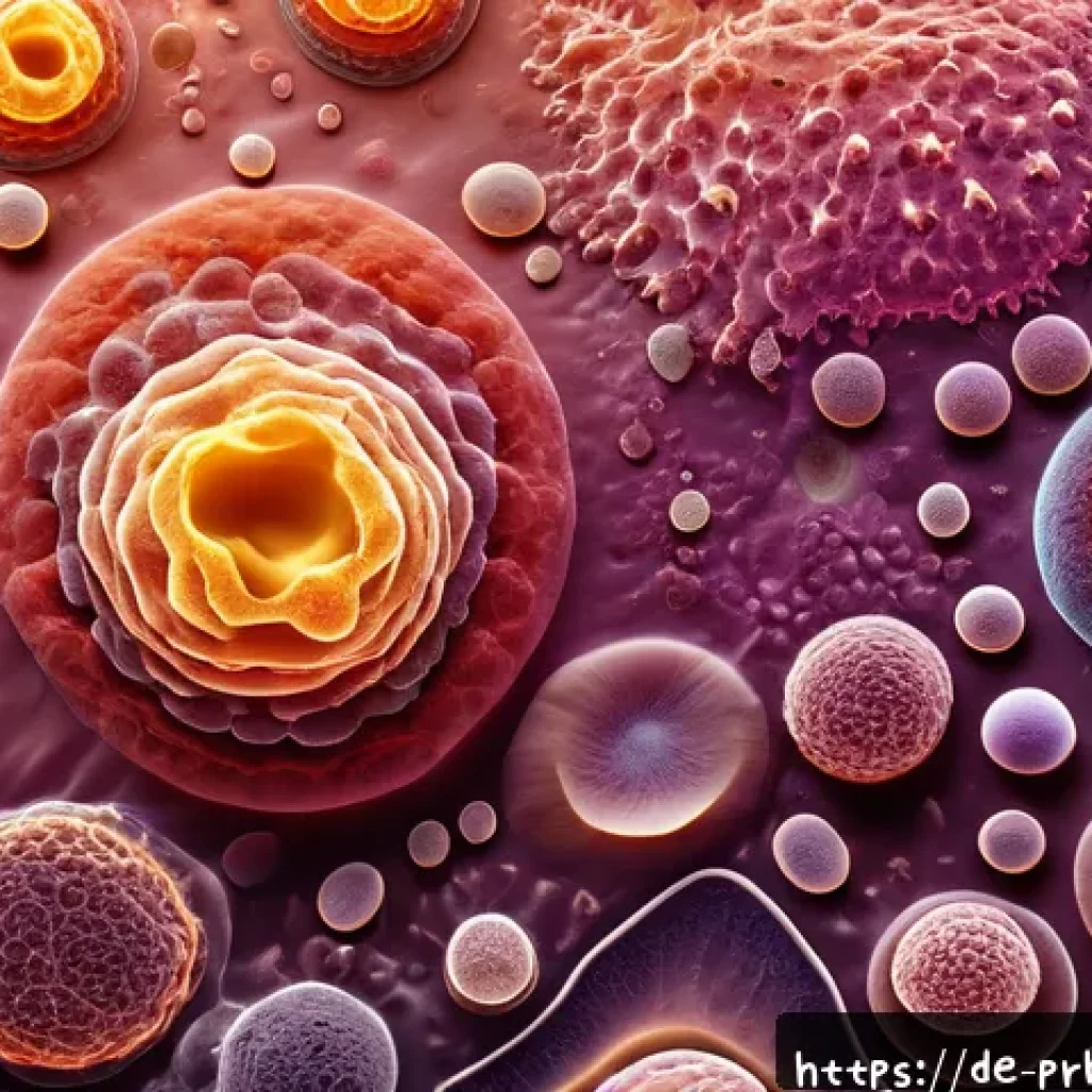 프로바이오틱 스킨케어와 피부 건강의 관계 - A close-up, hyper-realistic depiction of healthy skin cells under a microscope, showing a balanced m...