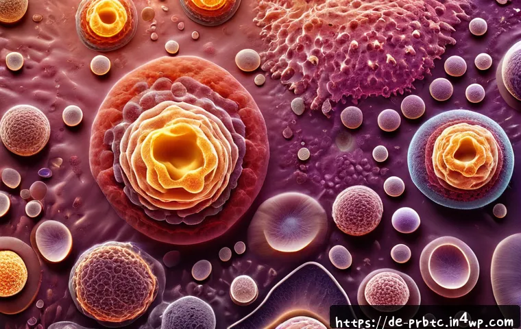 프로바이오틱 스킨케어와 피부 건강의 관계 - A close-up, hyper-realistic depiction of healthy skin cells under a microscope, showing a balanced m...